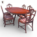 DUNCAN  PHYFE  DINING TABLE W/ 6 CHAIRS