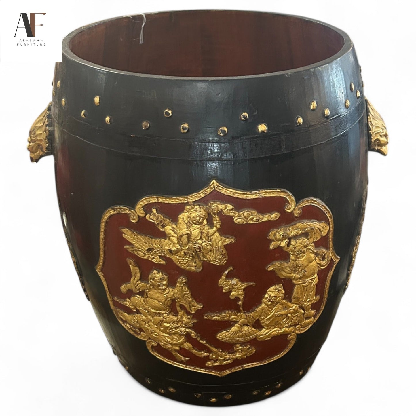 WOODEN ORIENTAL PLANTER