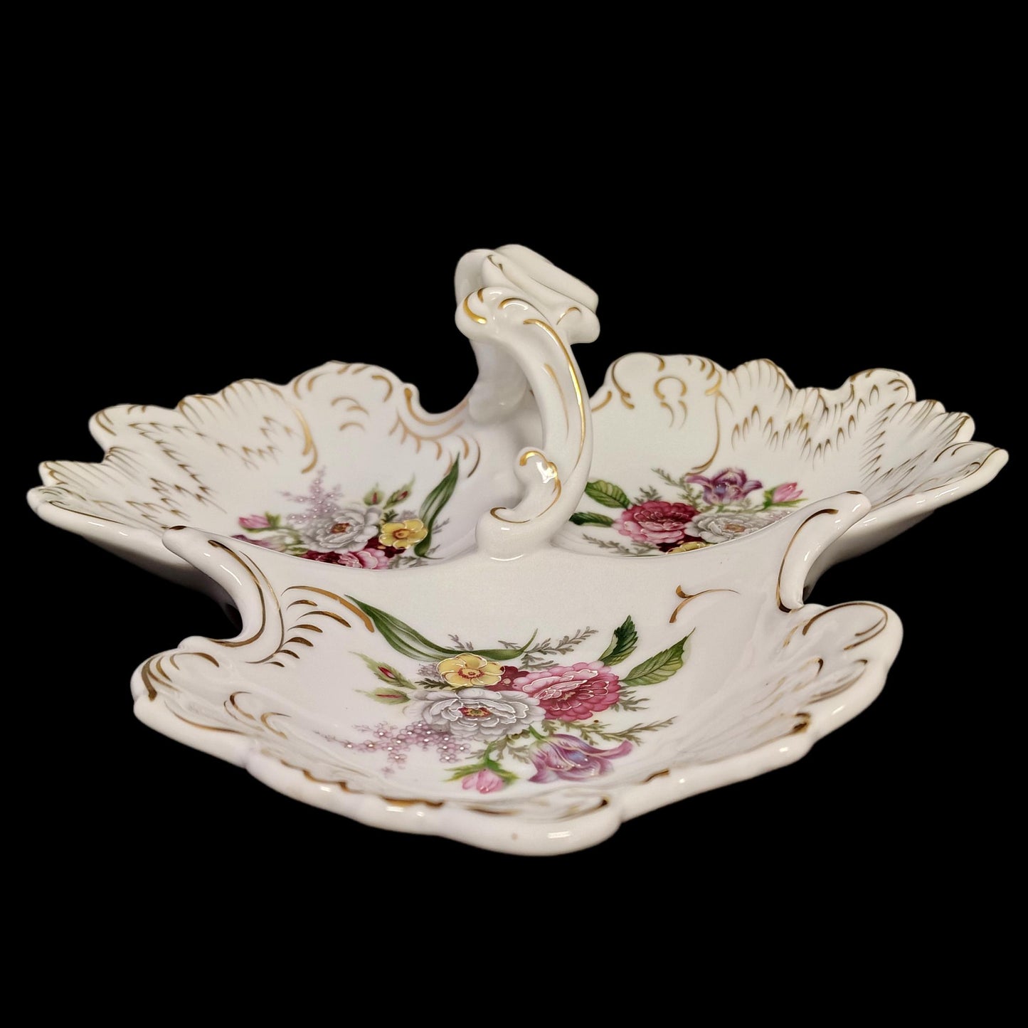 Porcelain Floral Condaments Dish