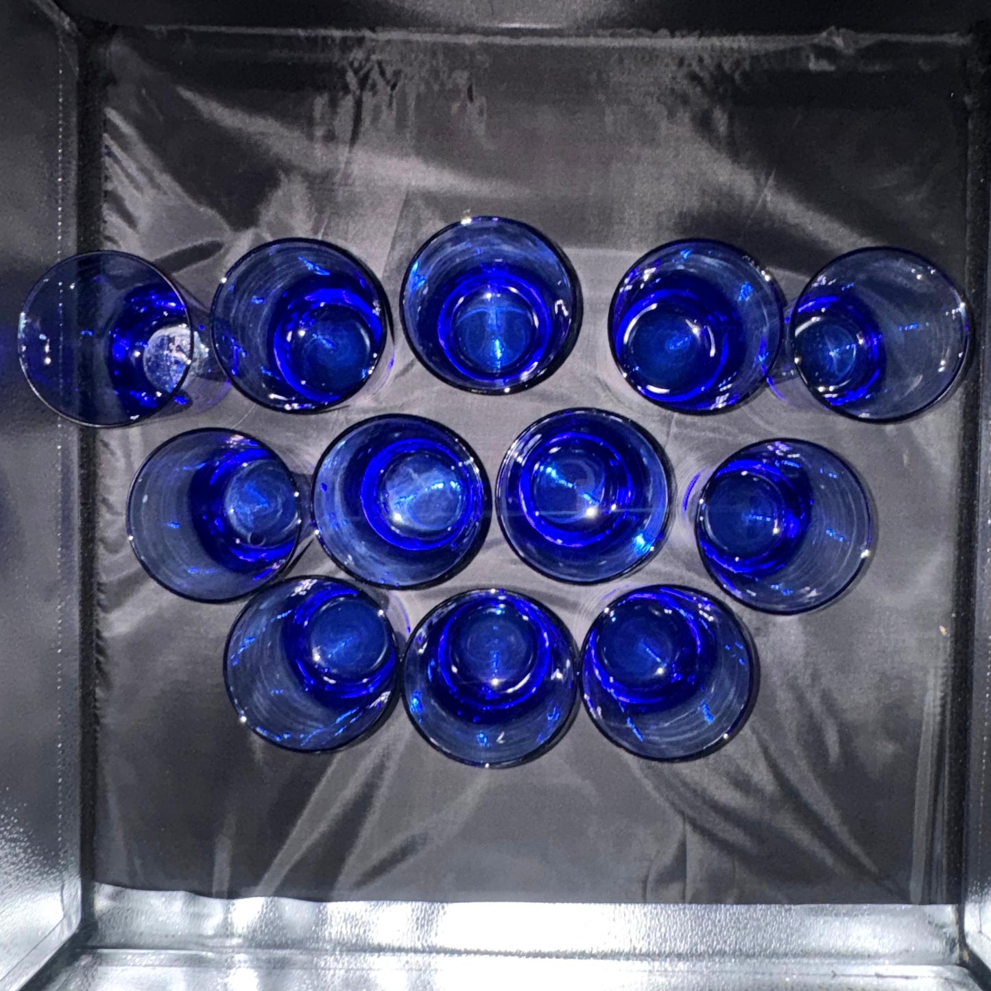 Set of 12 Blue Club Glasses