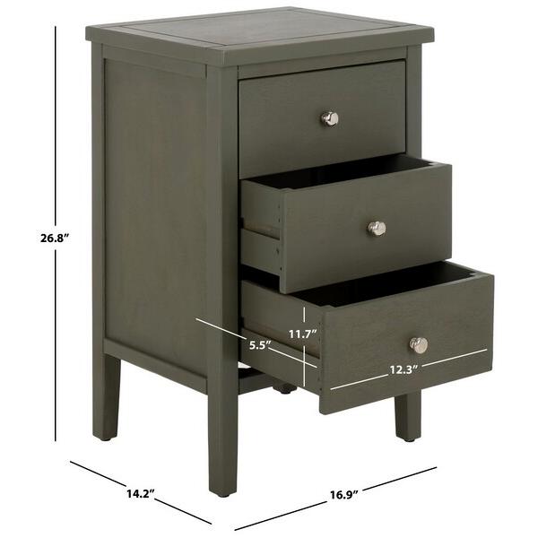 Deniz End Table With Storage Drawers