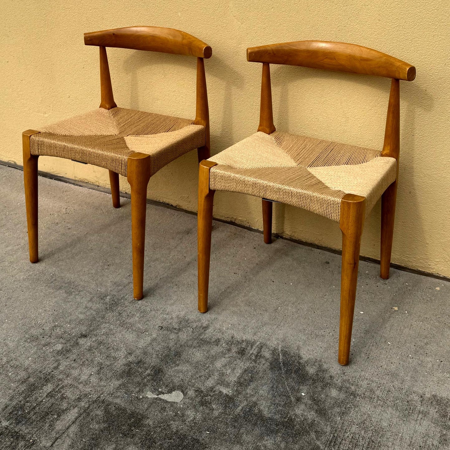 Pair of Dagney Woven Dining Chair