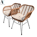 OUTDOOR CHAIRS (PAIR) W/ SIDE TABLE