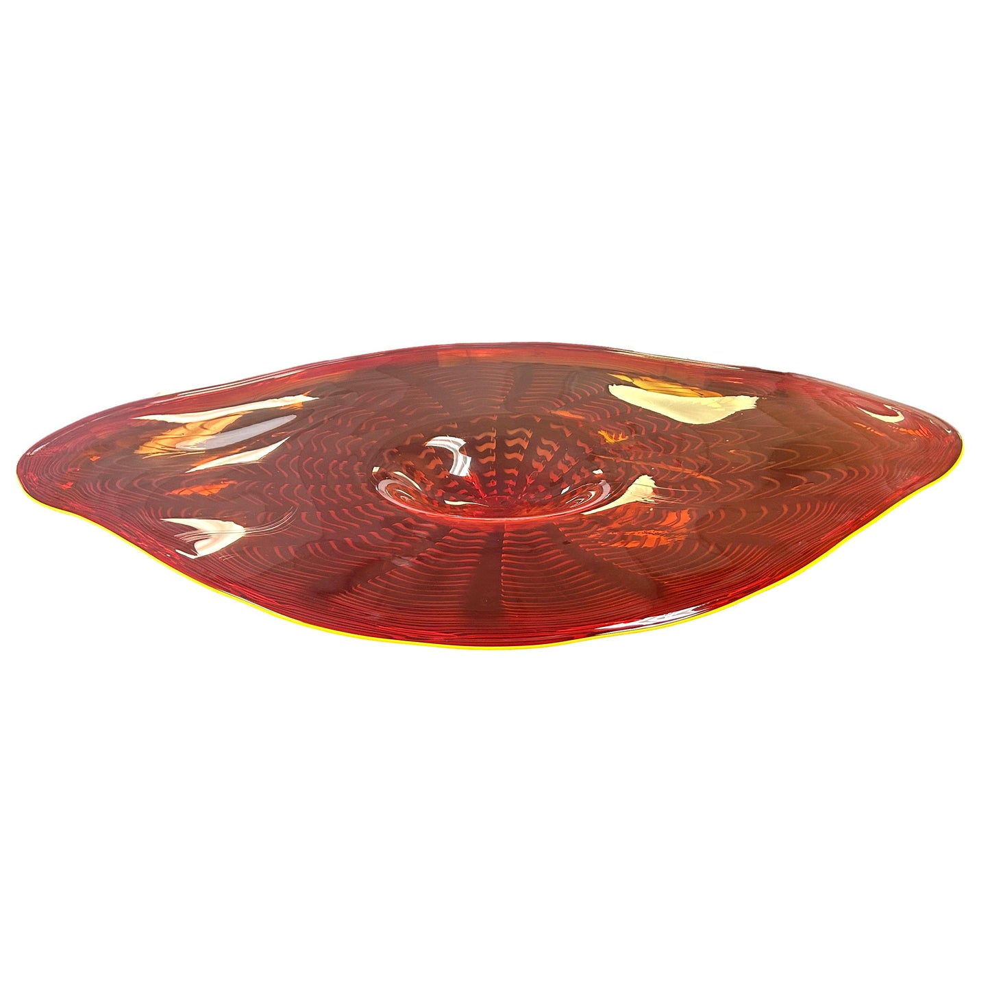 Orange Swirl Art Glass Bowl