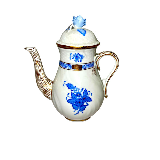 Herend Chinese Bouquet Blue Small Teapot