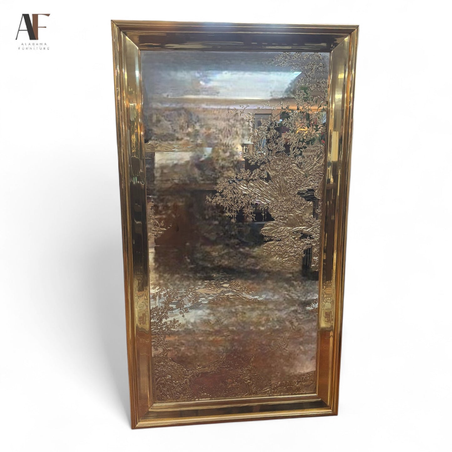 GOLD ETICHED MIRROR