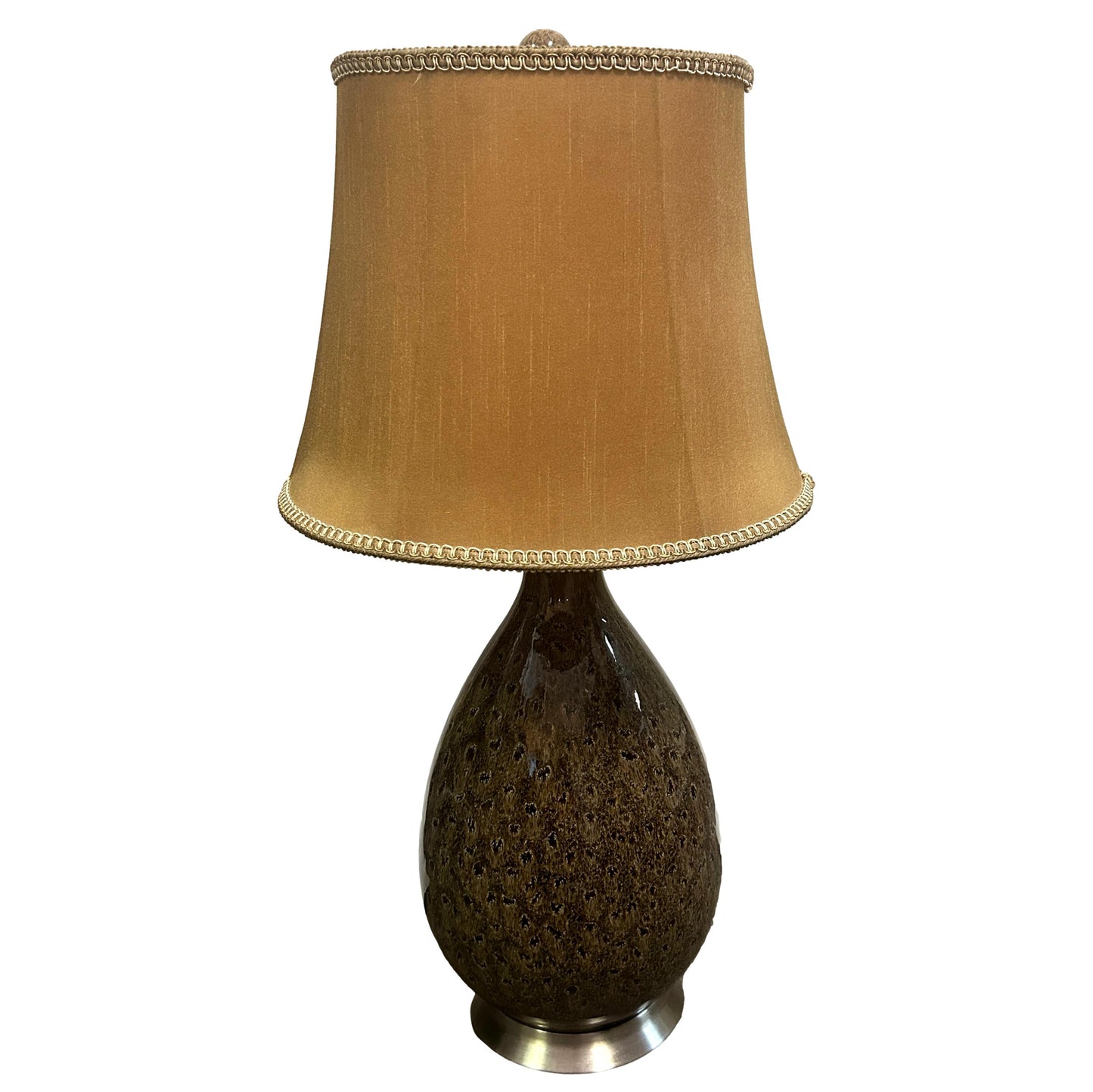 Brown Blown Glass Table Lamp