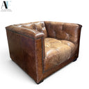 RESTORATION HARDWARE SAVOY LEATHER CHAIR