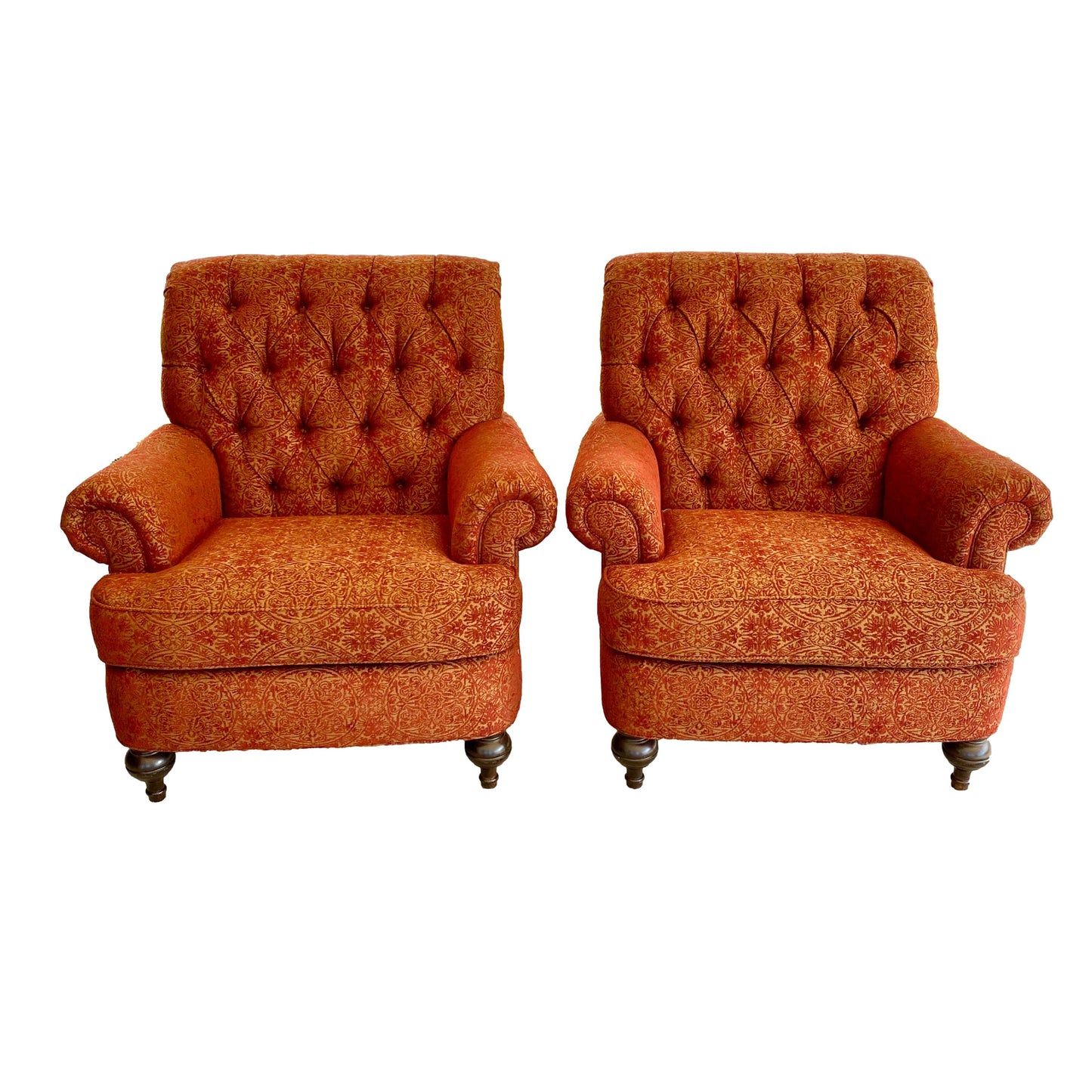 Pair Ethan Allen Club Chairs