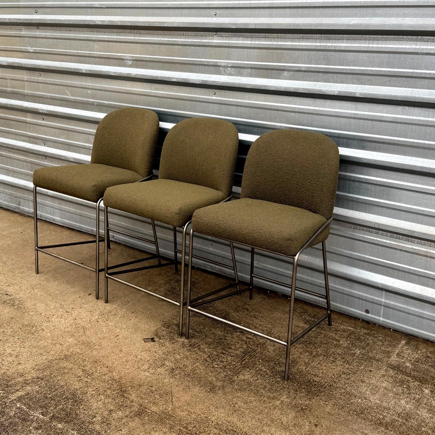 Four Hands Set of 3 Barstools