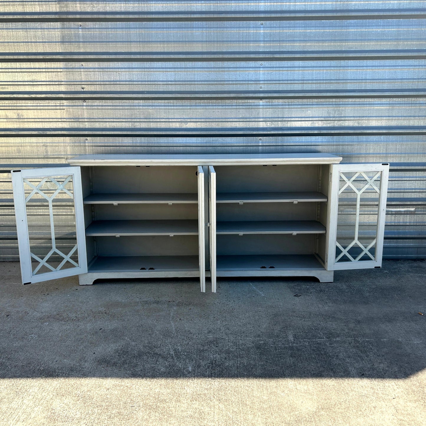 White Distressed Sideboard