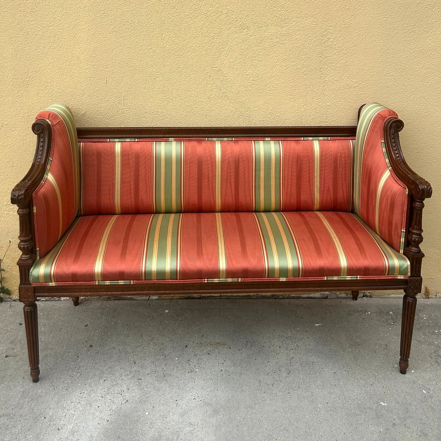 Vintage French Style Upholstered Settee