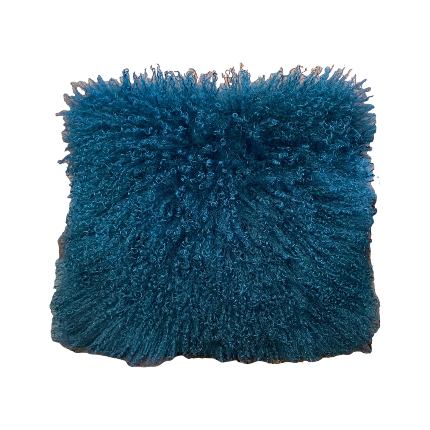 Blue Mongolian Lamb Pillow