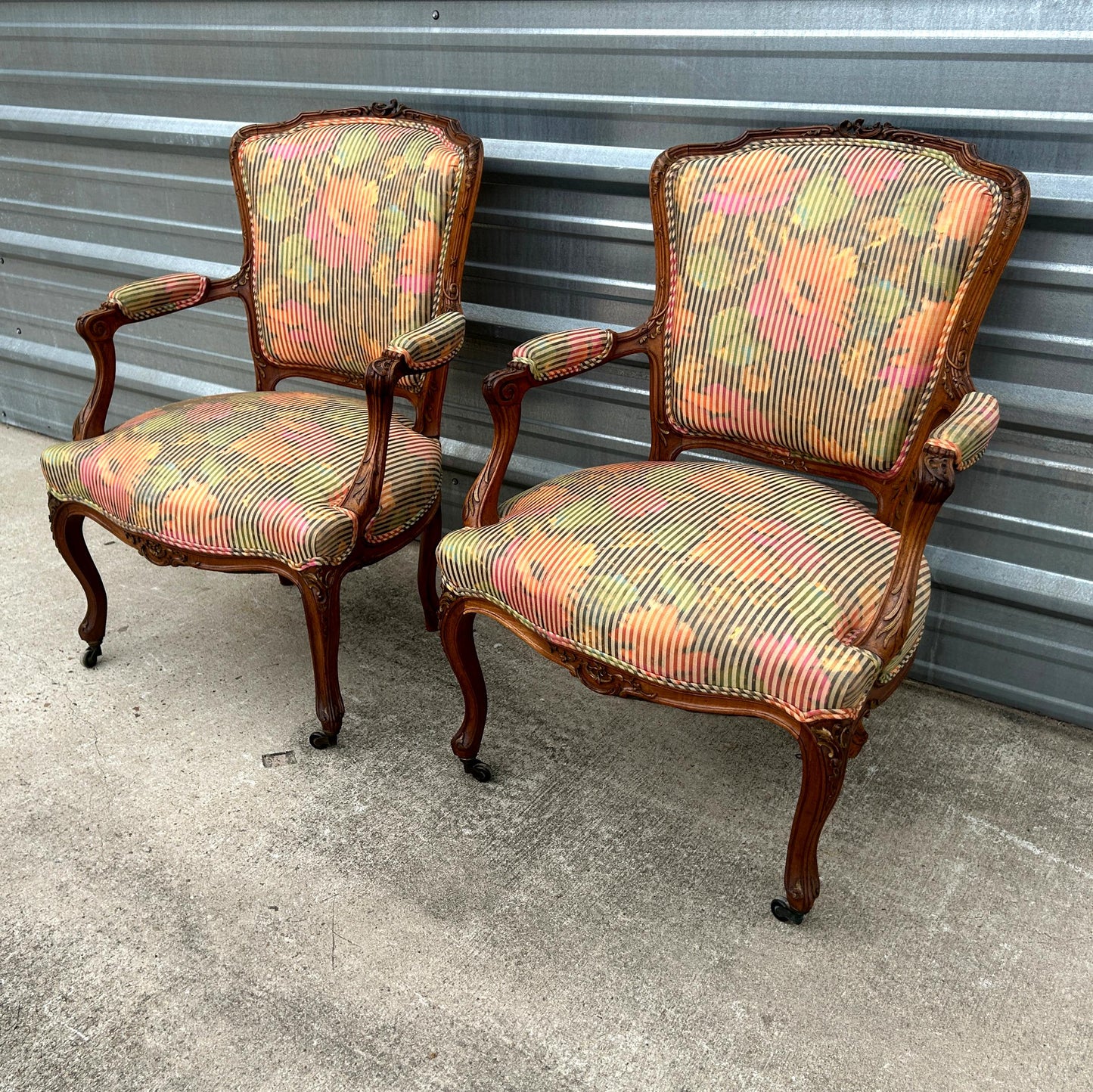 Pair of Upholstered Arm Chairs