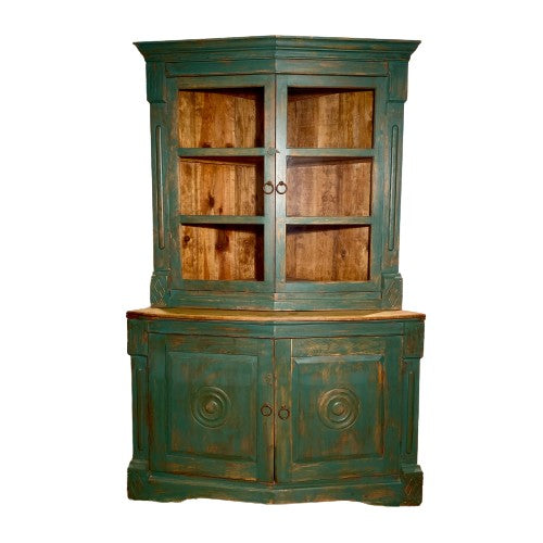 Antique 2 PC Corner Cabinet