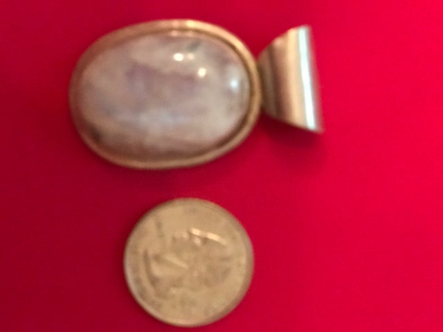 Nepal handmade Opalescent silver pendant .925