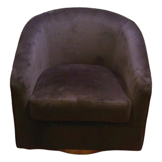 Black Velvet Swivel Lounge Chair