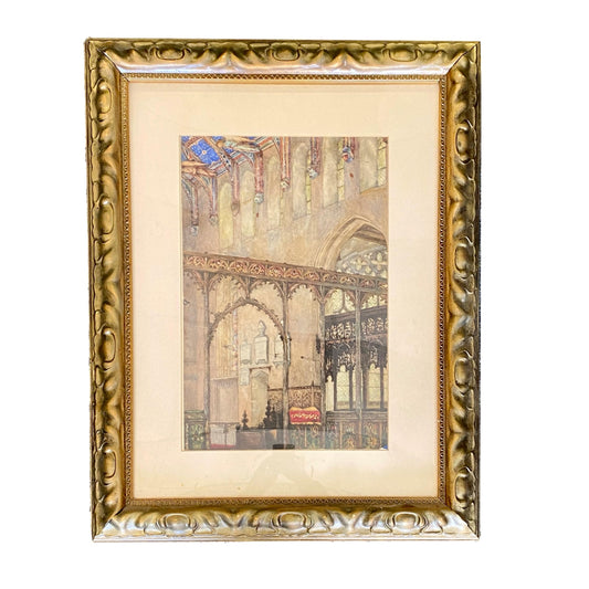 Cathedral Watercolor #1 Dated 1887