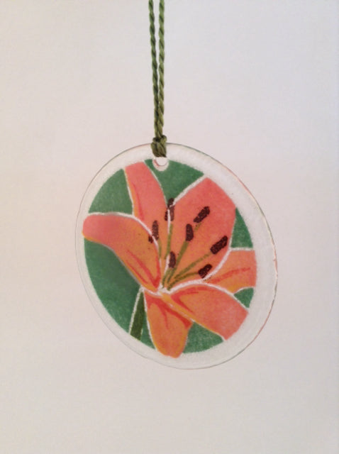 Peggy Karr 3" Ornament - Pink Lilly