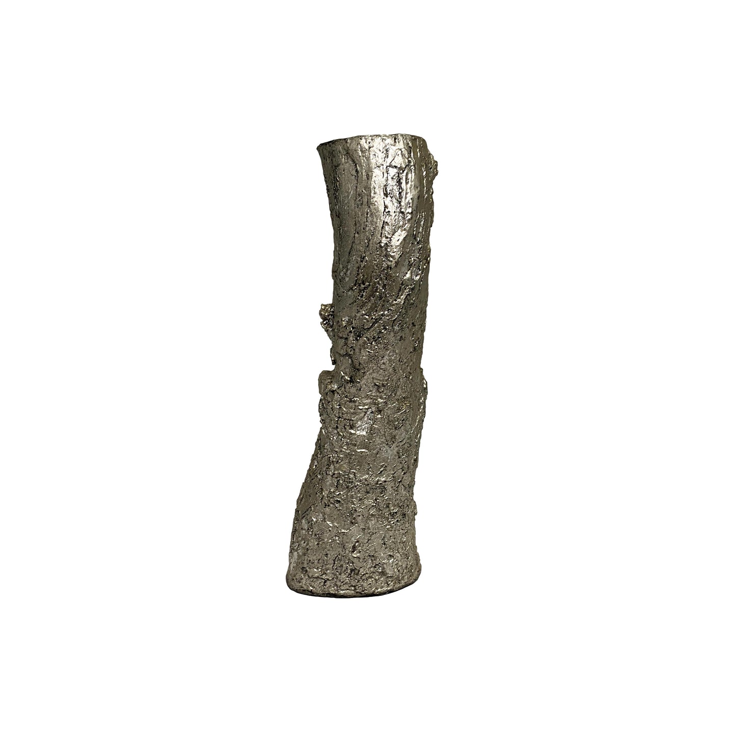 Silver Log Vase