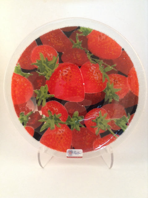 Peggy Karr 11" Bowl - Strawberries