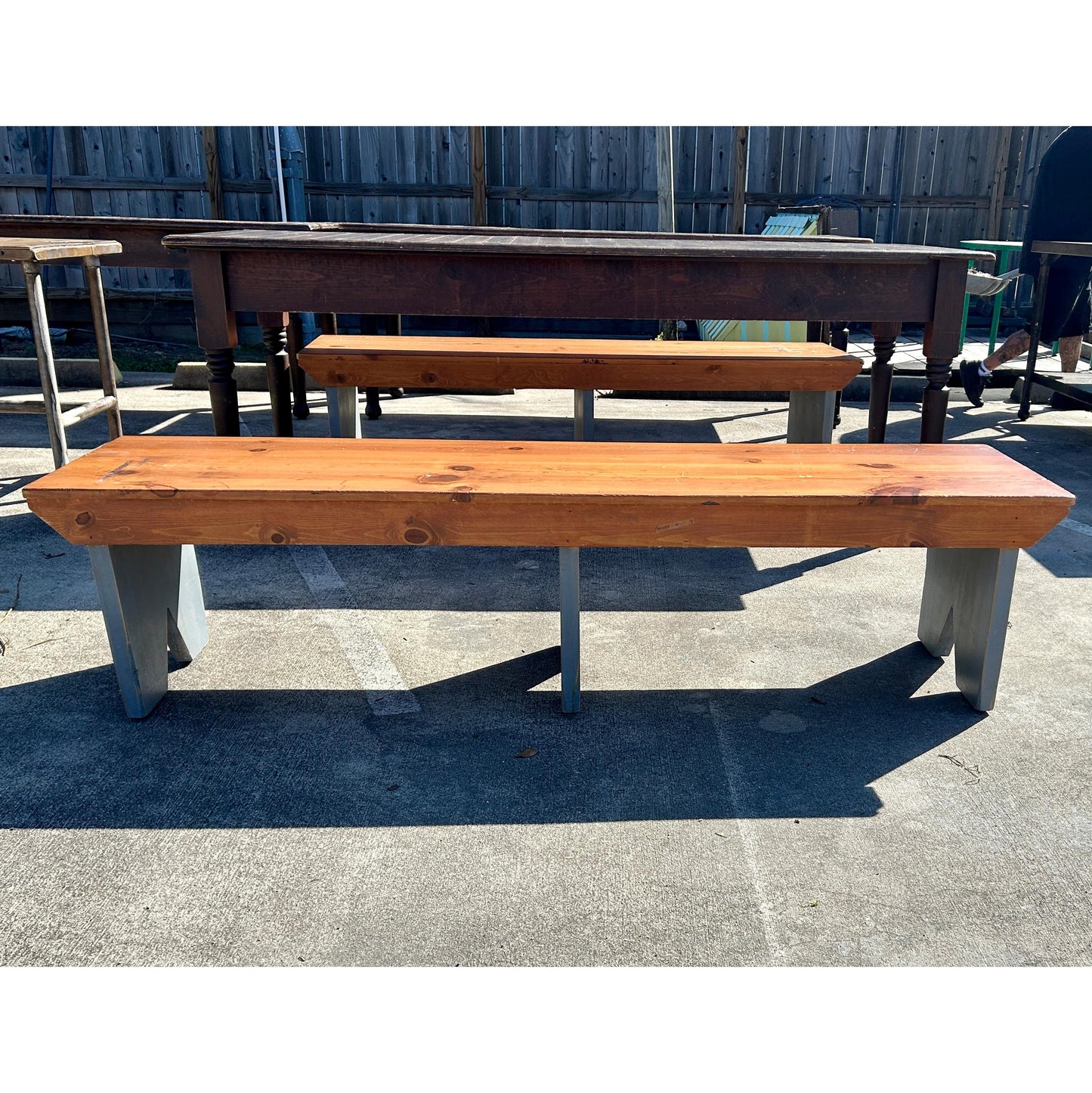 Pine Bench/ Gray Legs