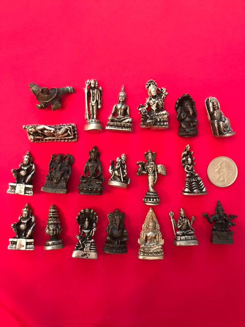 20 piece silver made in Nepal Buddhism deity figurines - alabamafurniture