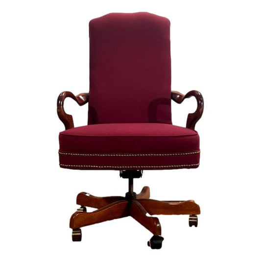 Uphostered Burgandy Office Chair