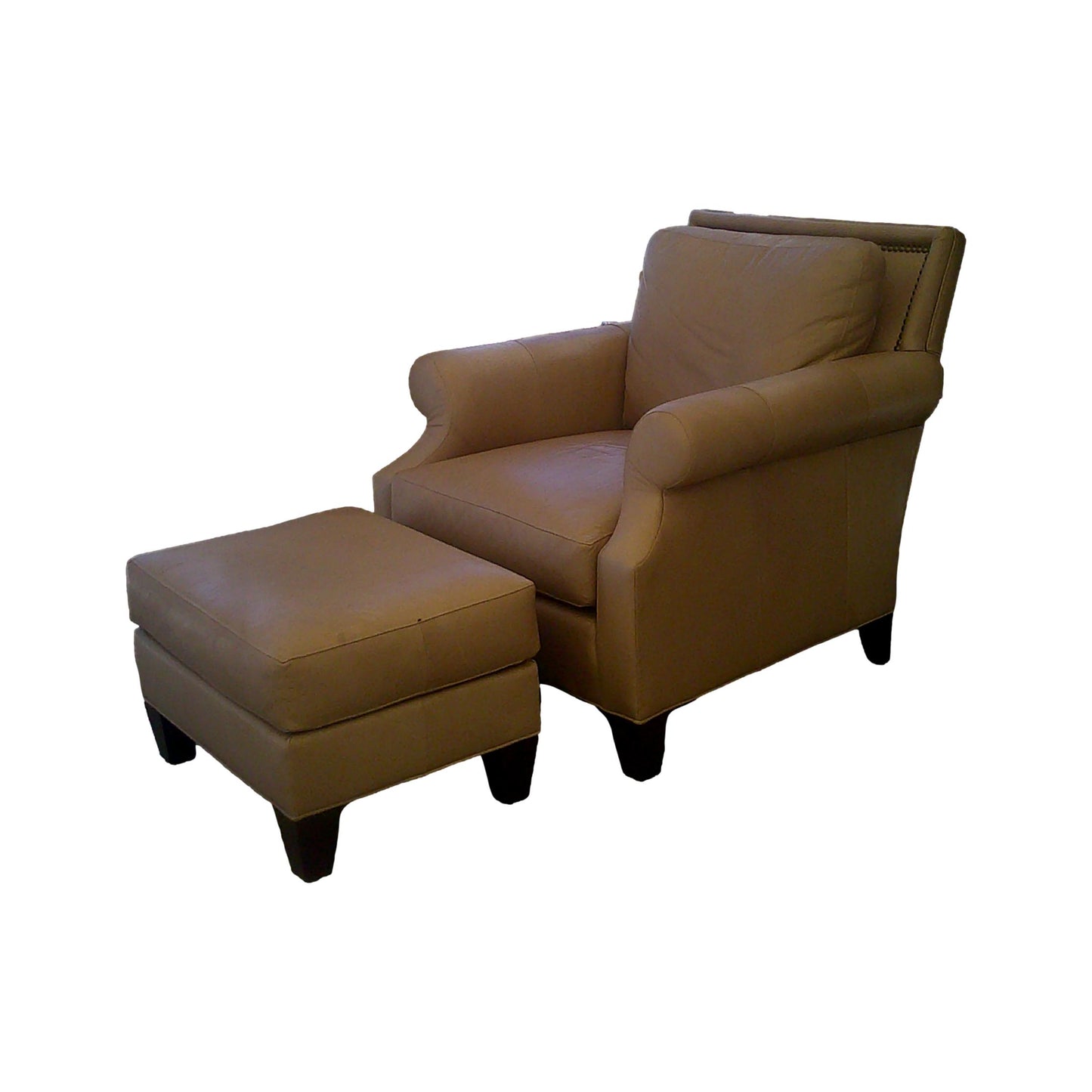 Leather Club Chair & Ottoman