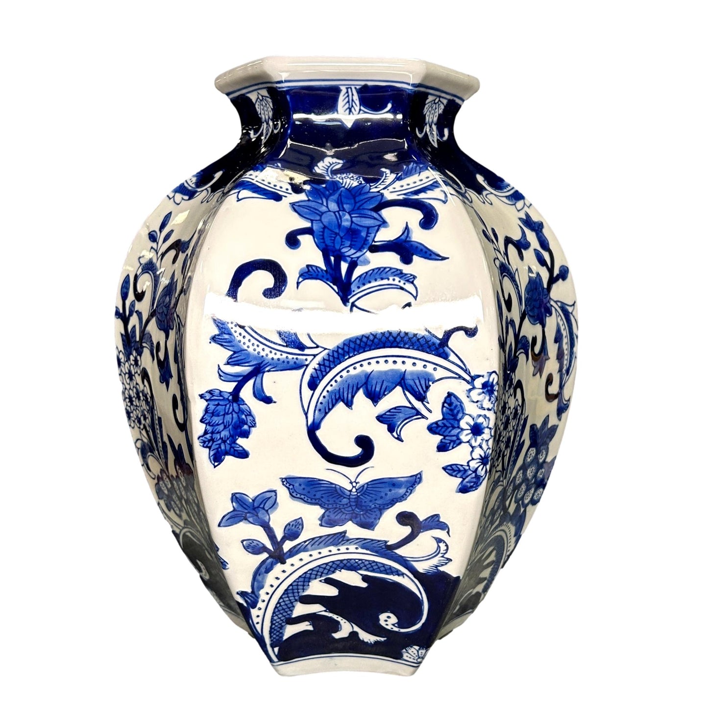 Blue & White Ceramic Vase