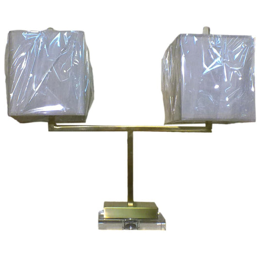 Double Shade Gold Table Lamp