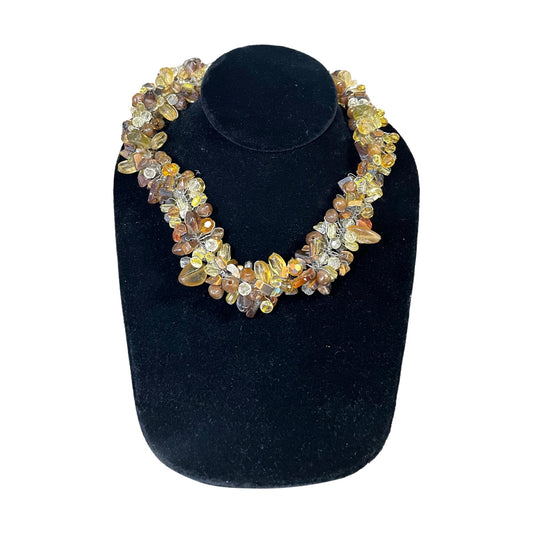 Yellow Multi Bead Necklace