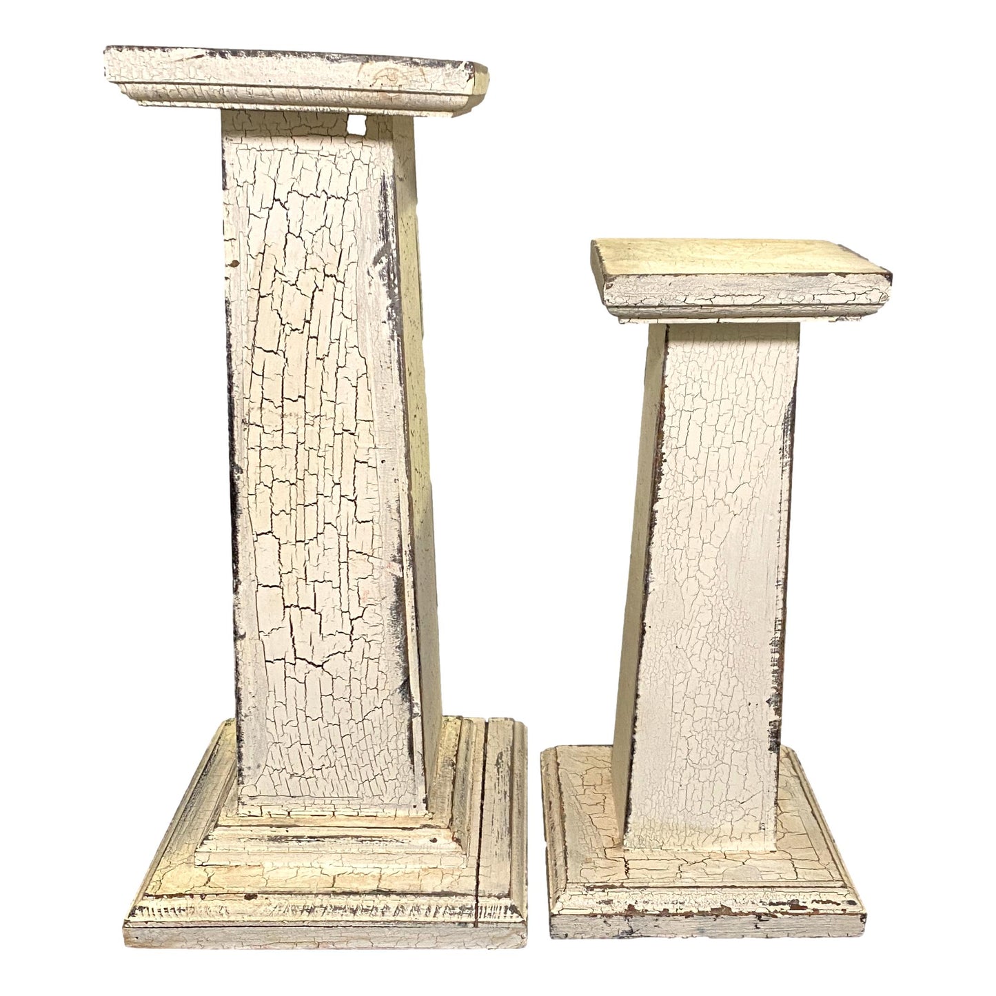 Pair of Crackle Candleholders