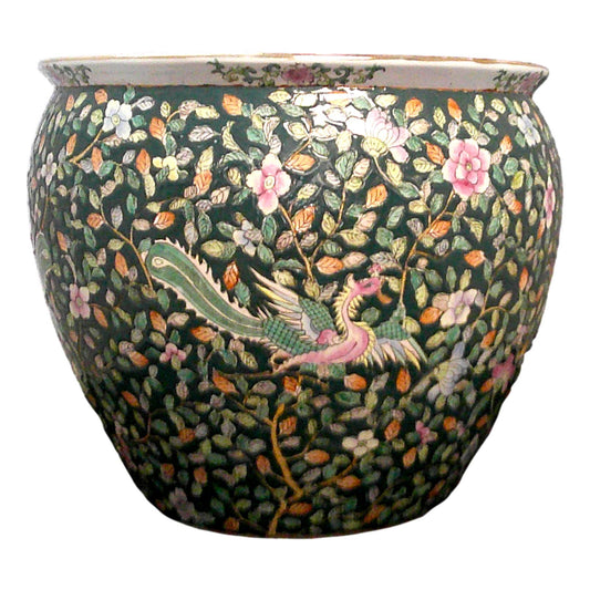 Large Chinese Fish Bowl Jardiniere