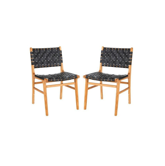 Taiki Woven Leather Dining Chairs
