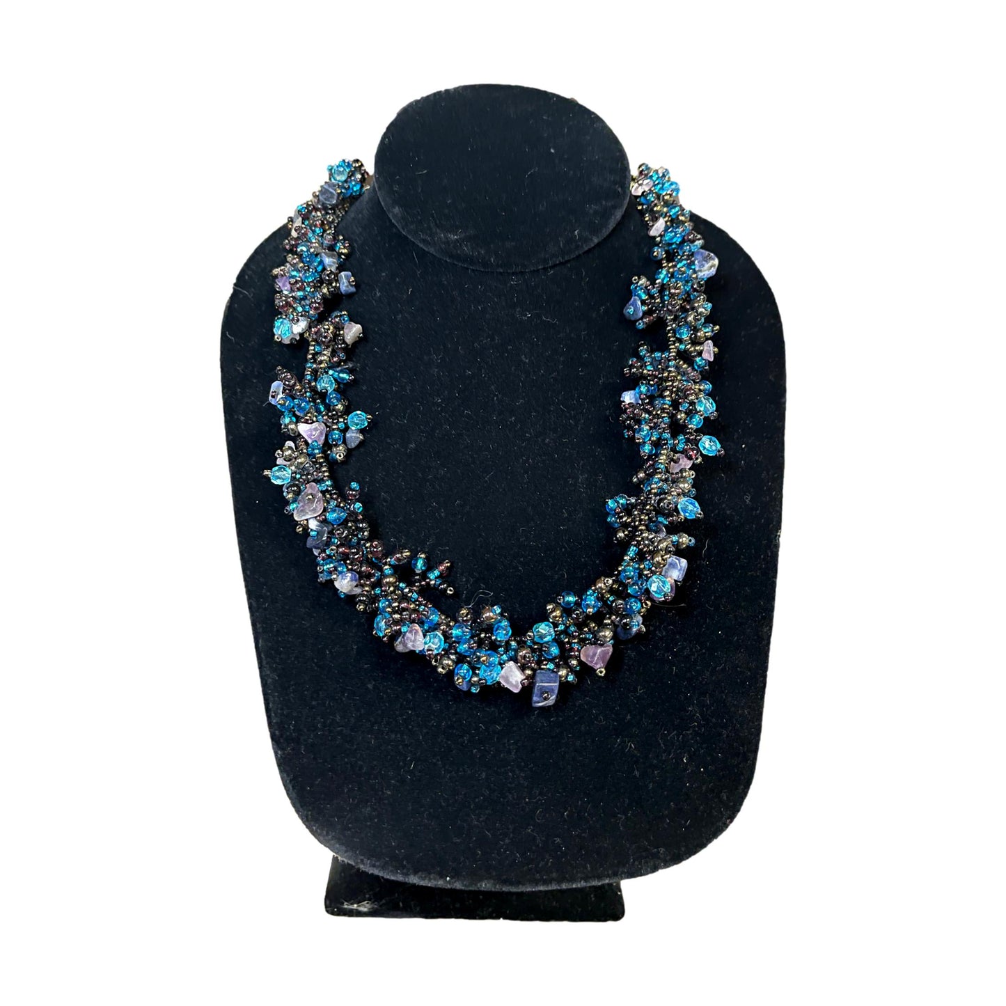 Blue Multi Bead Necklace