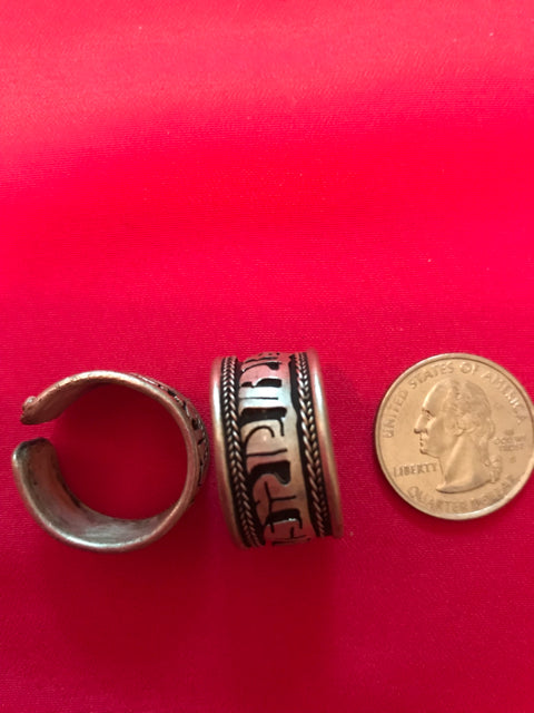Handmade silver and mixed metal Nepali ring