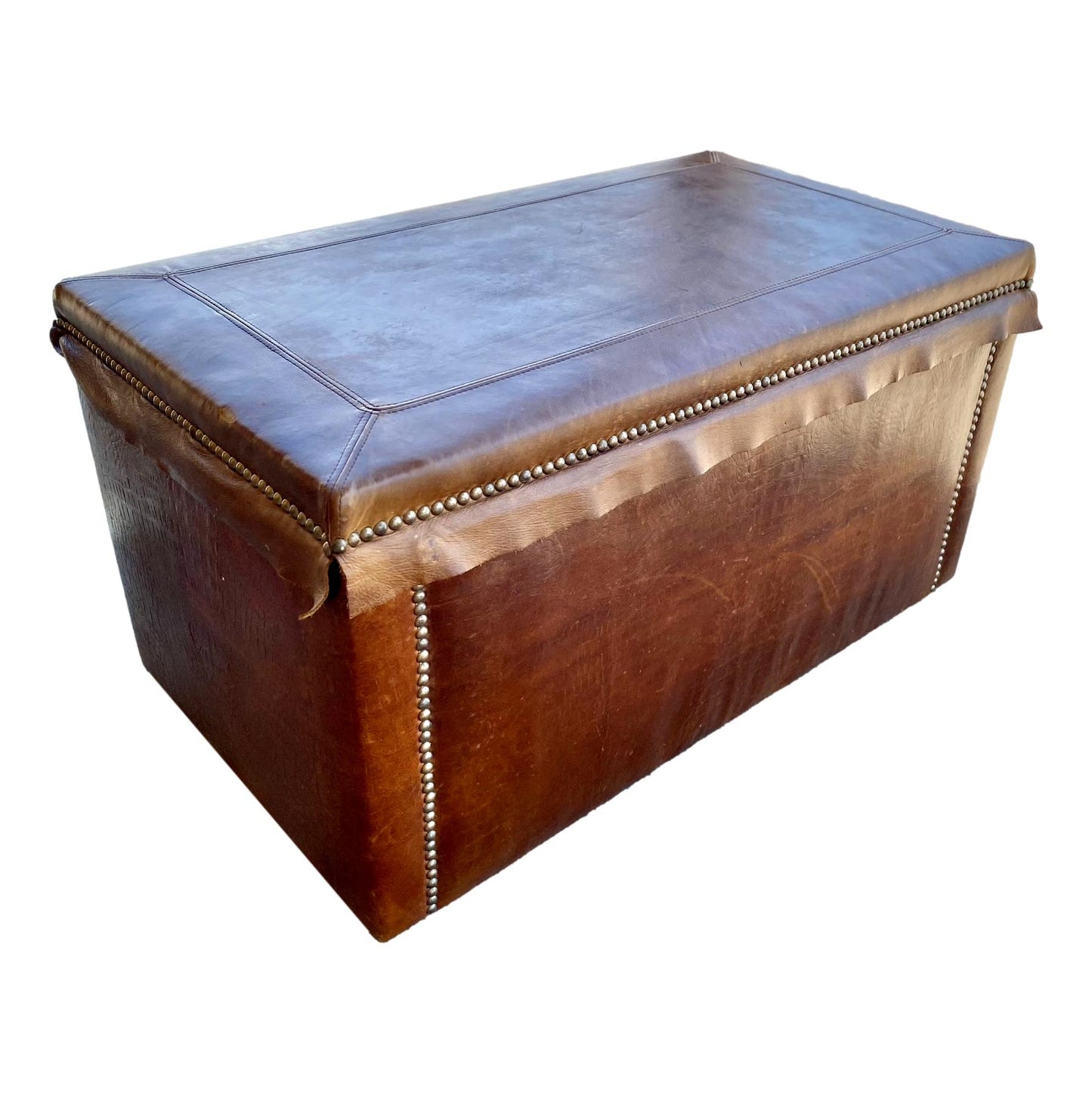 Brown Leather Trunk