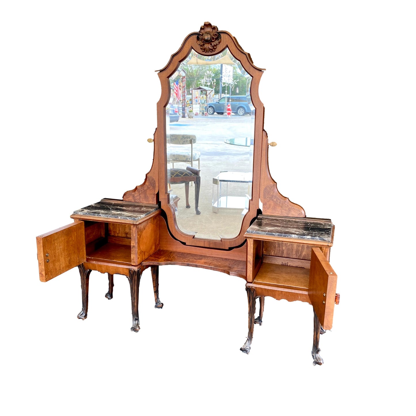 Antique Vanity and Stool