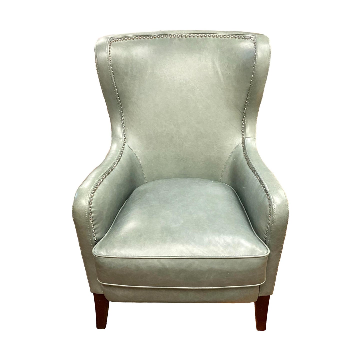 Silver Lake Leather Wing Chair