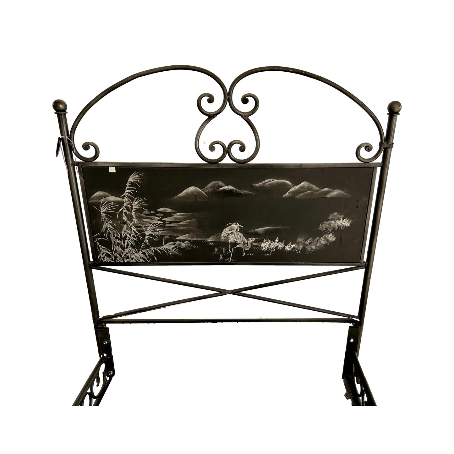 Twin Handpainted Metal Bed