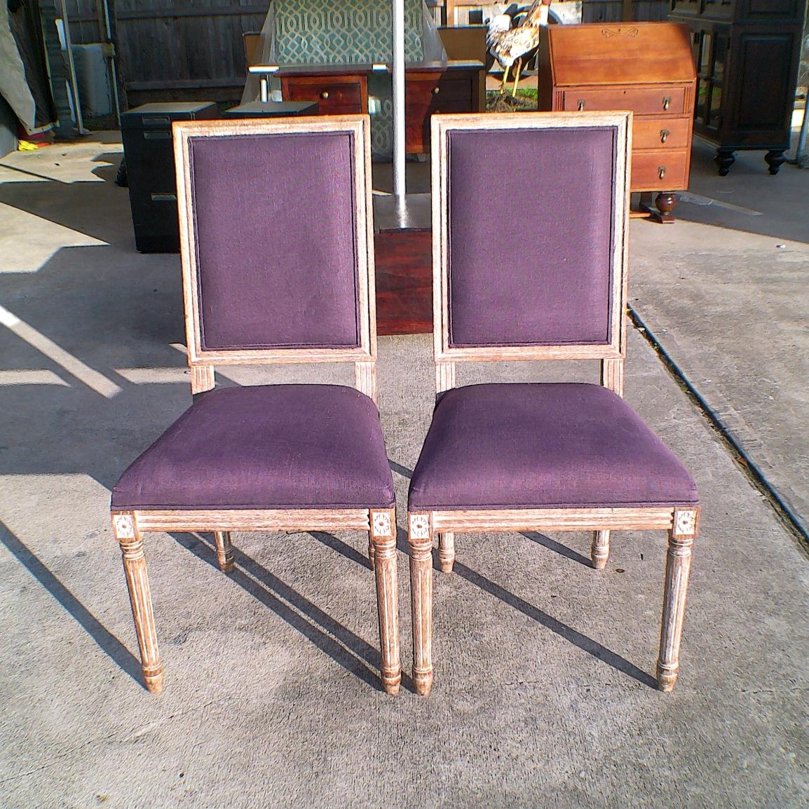 Pair of Purple Side Chairs