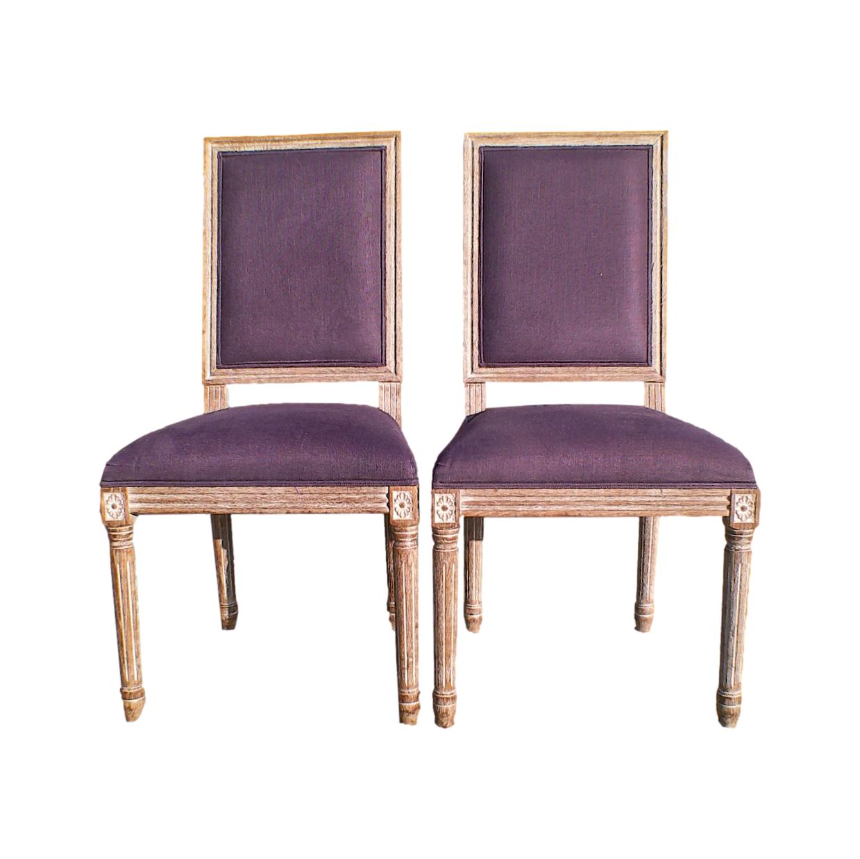 Pair of Purple Side Chairs