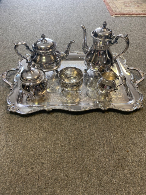 7 PC Silver Plated Serving Set