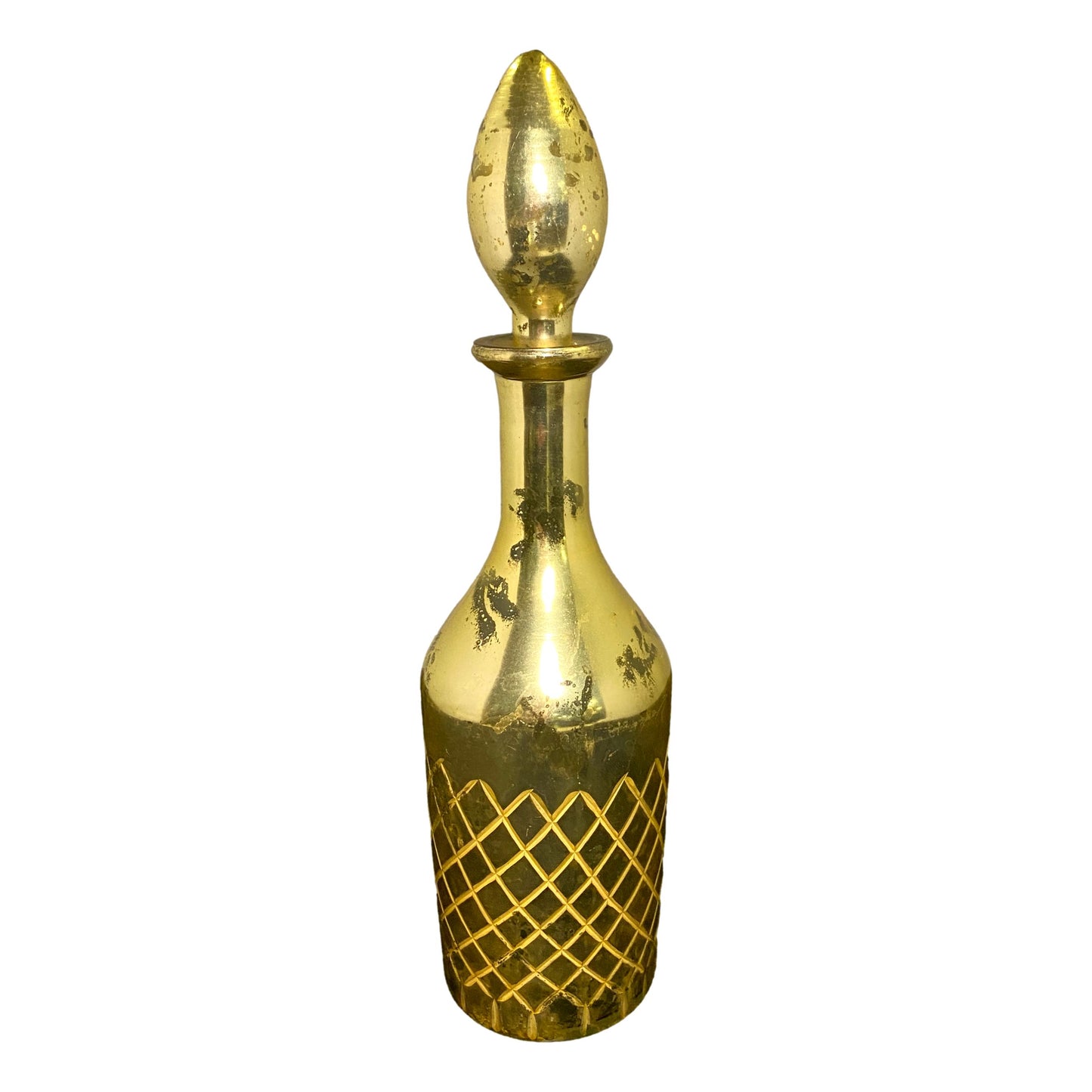 Gold Mercury Glass Bottle
