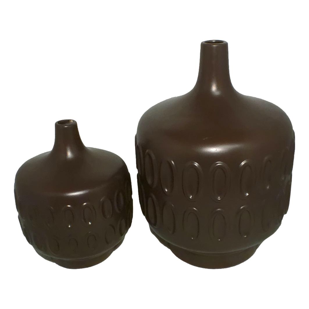 Pair of Brown Vases