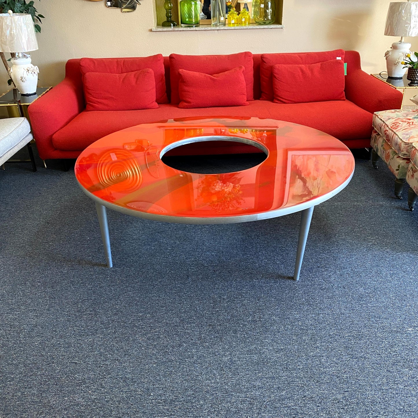 Acrylic and Stainless Steel Custom Coffee Table