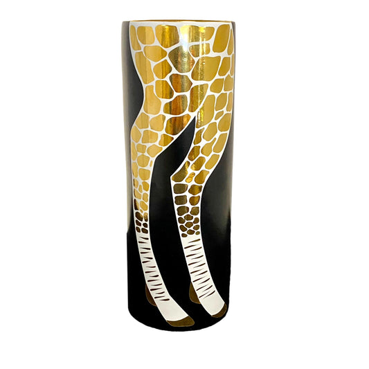 Black & Gold Giraffe Vase
