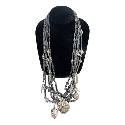 Pewter Multi Bead Necklace