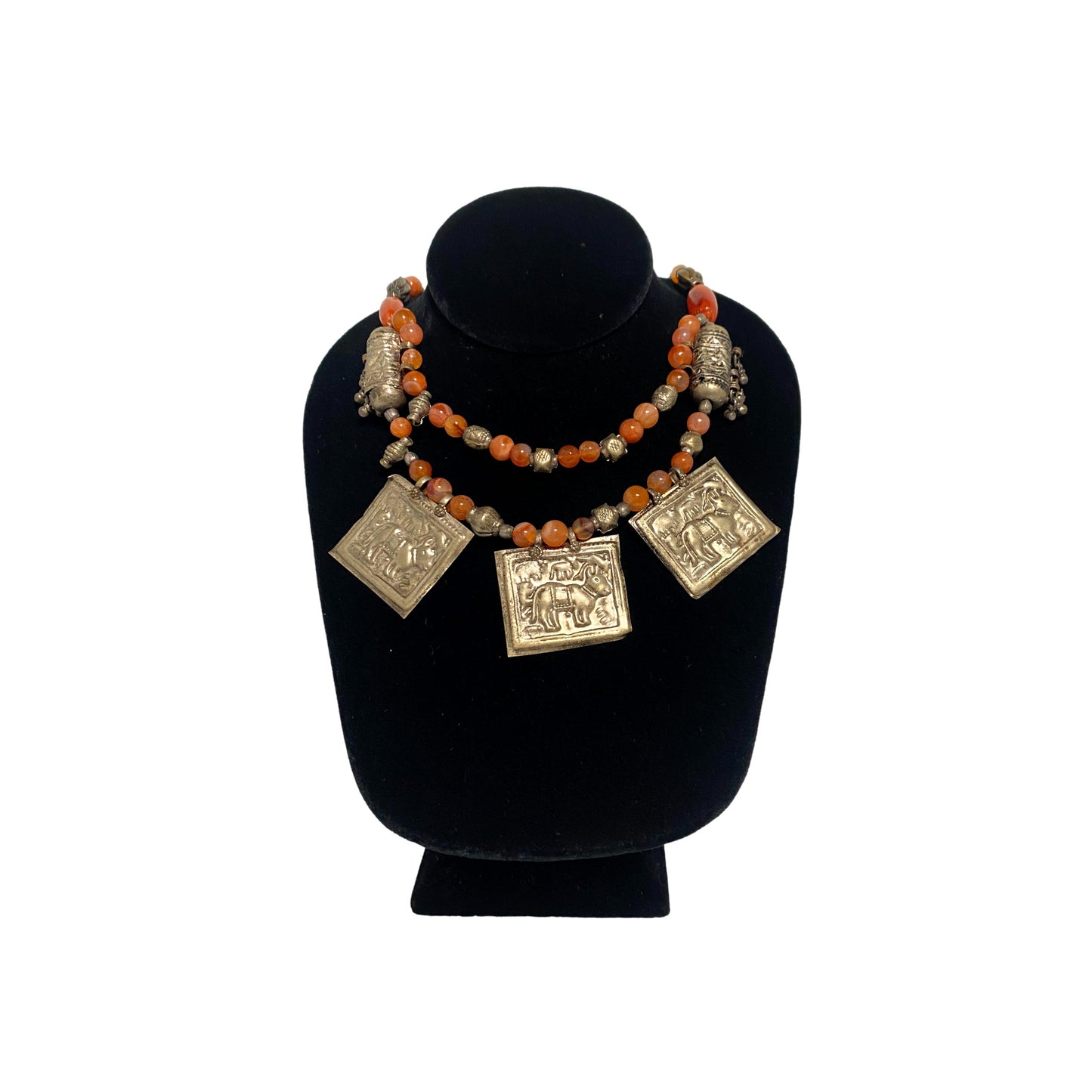 Indian Gem Stone and Metal Necklace